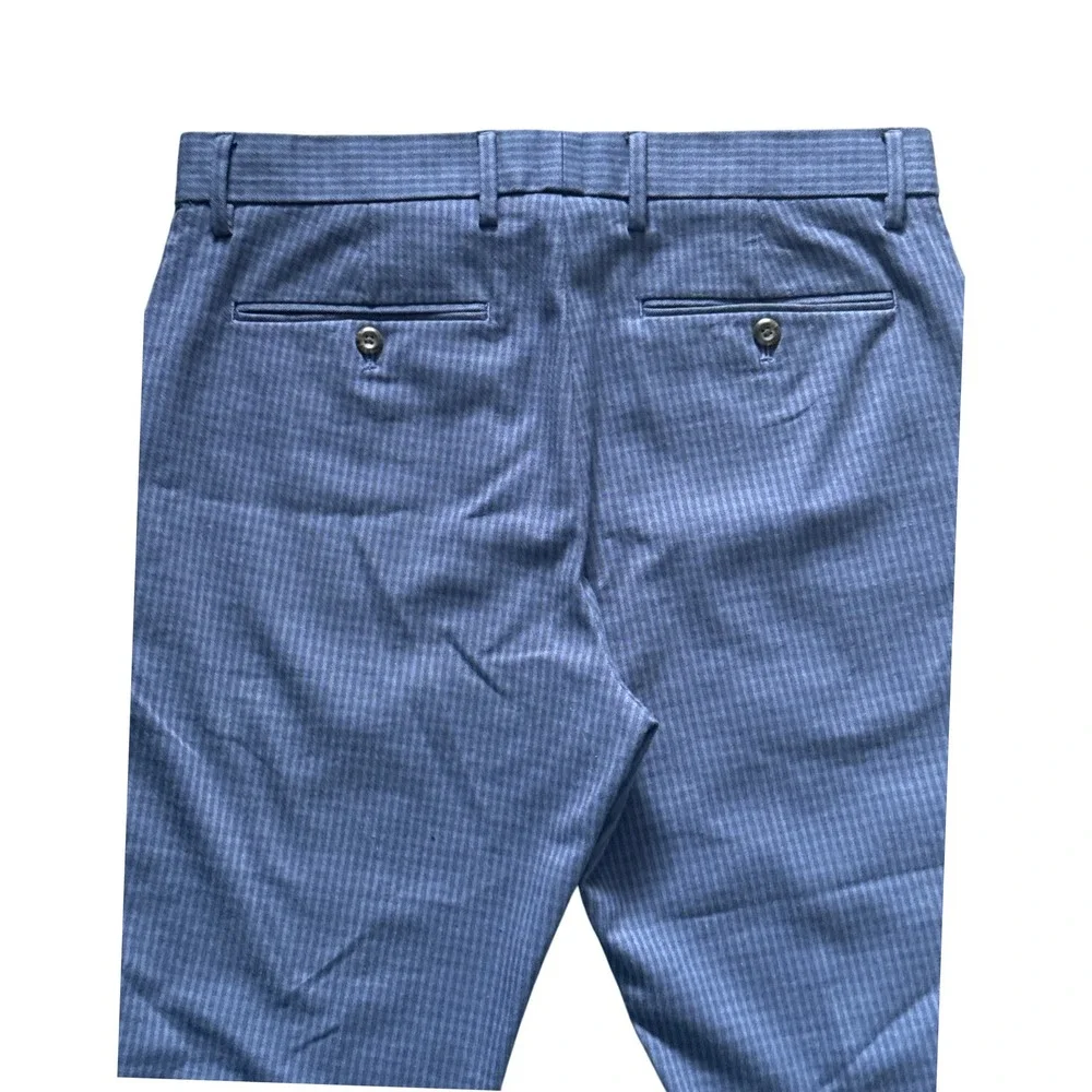 Banana Republic Slim Tapered Fit Mens Dress Pants Blue Plaid‎ Size 32x30